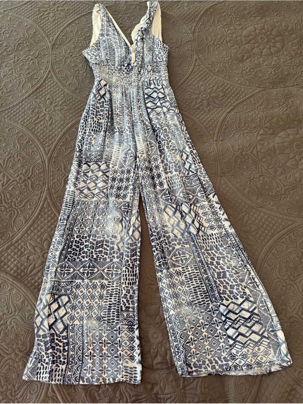 Gilli boho blue Romper Medium.